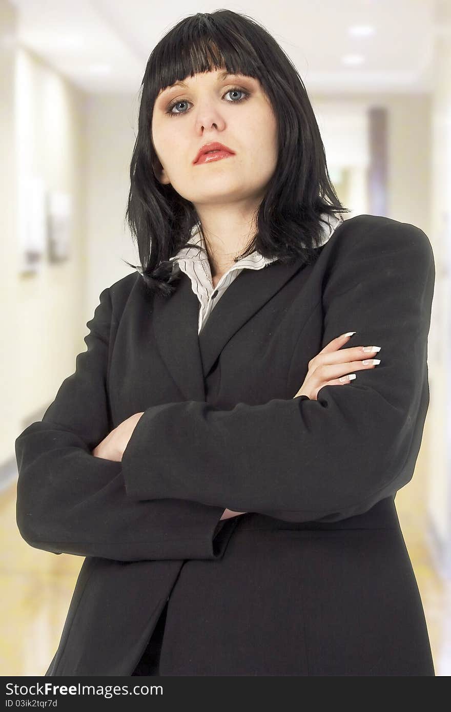 Serious Woman in Office