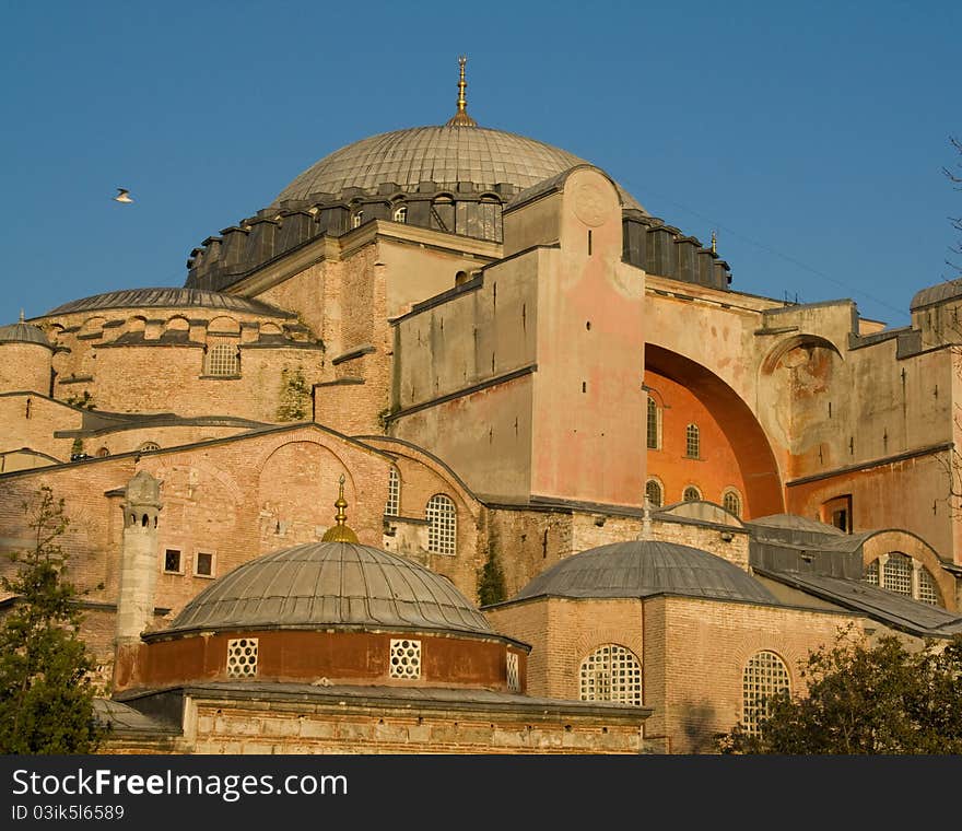 Hagia Sophia - great ancient building. Placed in the center of the Istanbul. Hagia Sophia - great ancient building. Placed in the center of the Istanbul