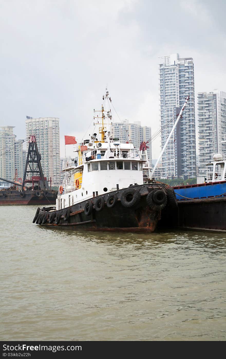 The photo of harbor in zhuhai china.