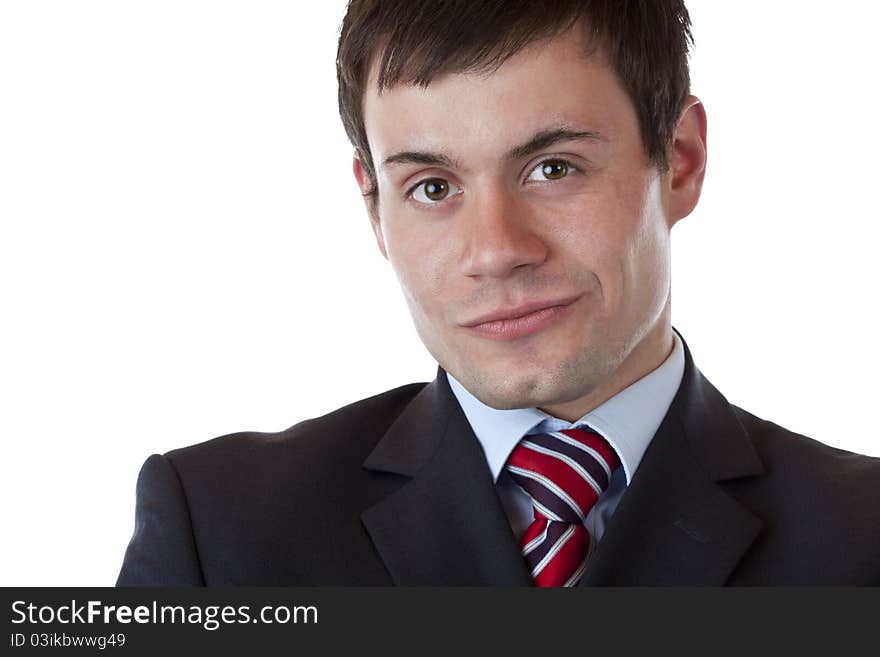 Portrait of a successful,young and dynamic manager. Isolated on white background. Portrait of a successful,young and dynamic manager. Isolated on white background.