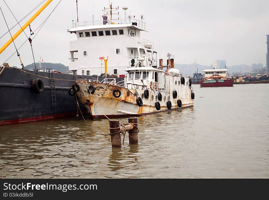 The photo of harbor in zhuhai china.