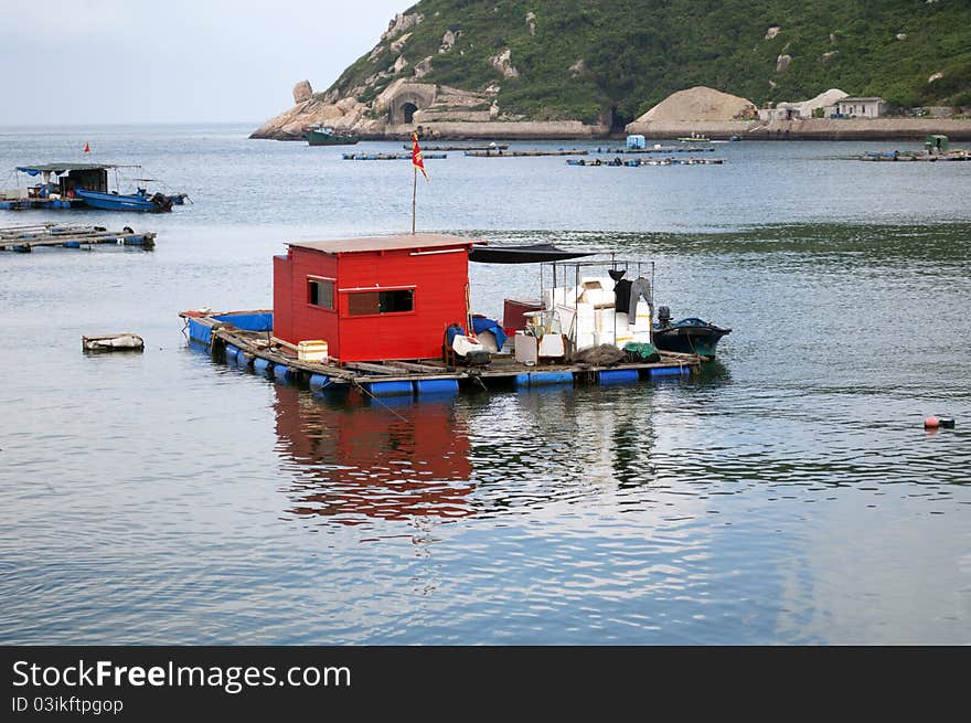 Fishing village harbor