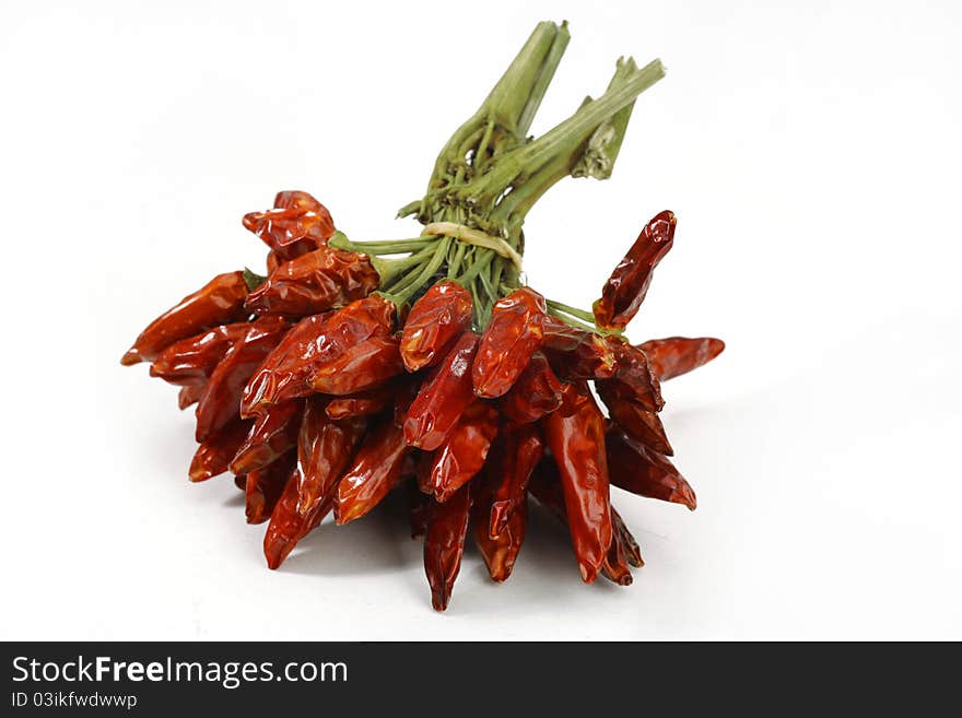 Bunch of Dried chili peppers