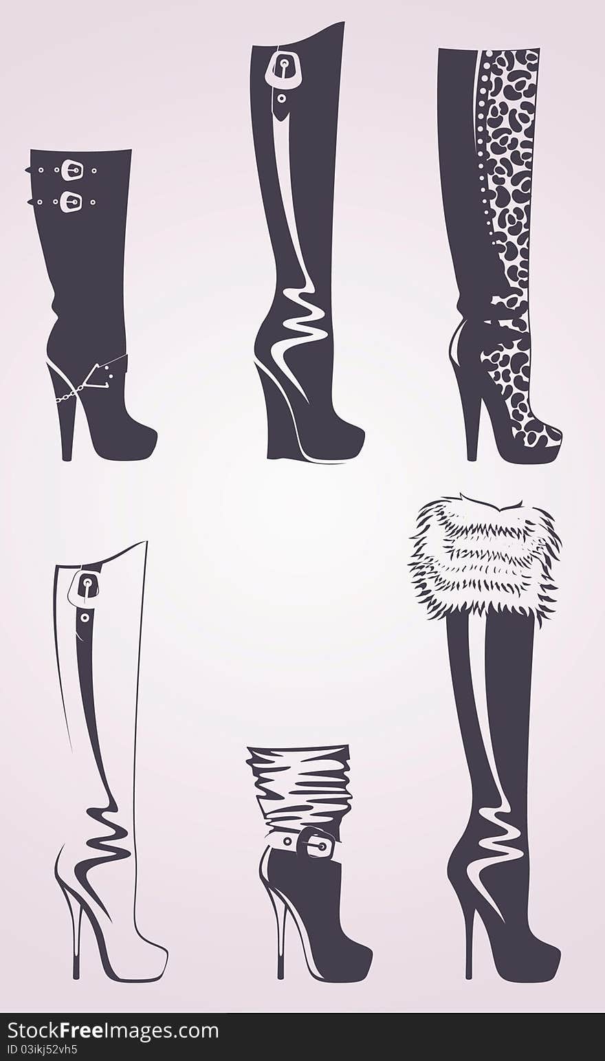 Silhouette of fashion footwear