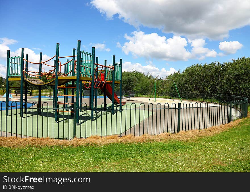 Colorful Children's Playground in Park