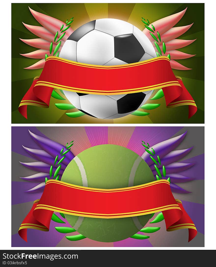 Soccer And Tennis Banner