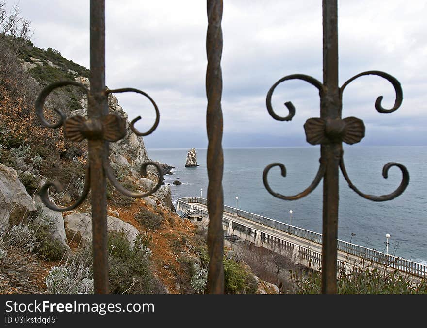 Black Se, coast in Crimeria. Black Se, coast in Crimeria