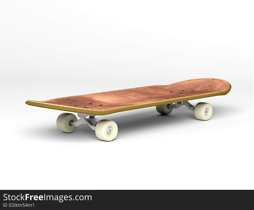 Skateboard isolated on white background