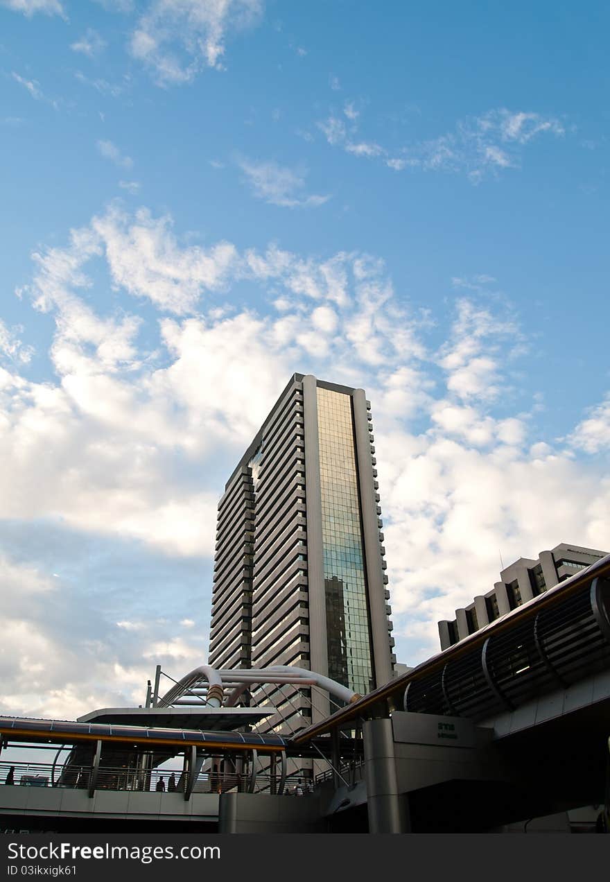 Buildings At Sathorn Road Middle Of Bangkok