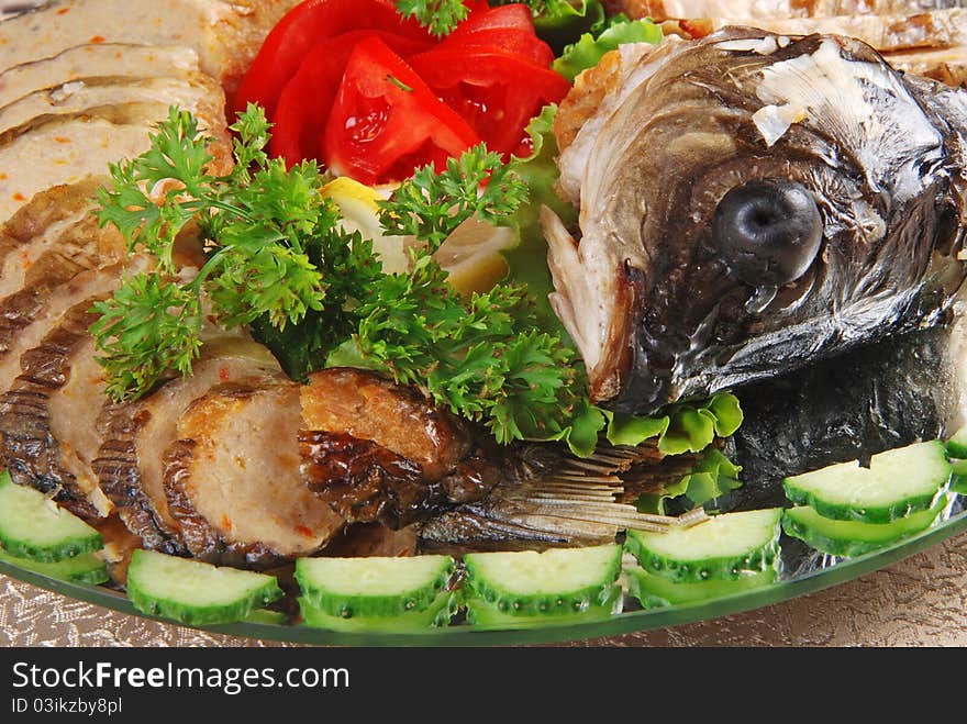 Stuffed Fish With Head