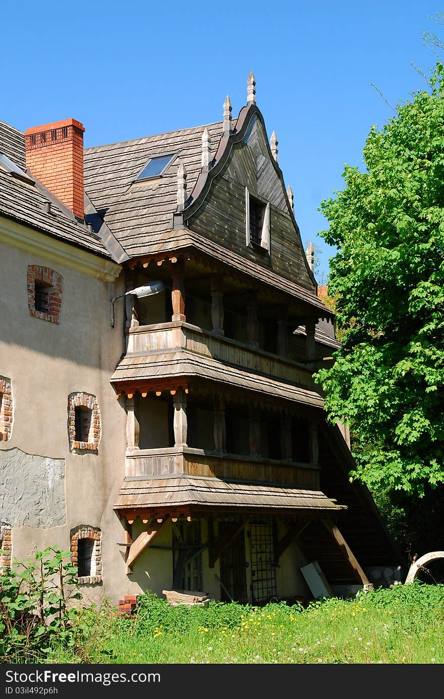 The historic granary built in 1696 in Sandomierz, Poland,