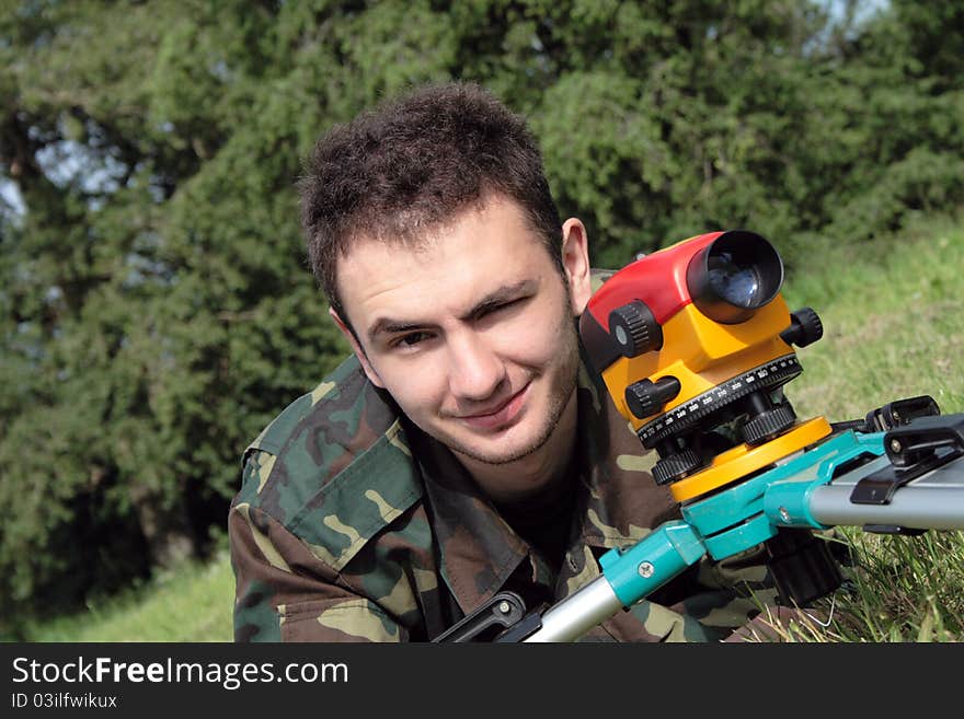 Young Man In Camouflage