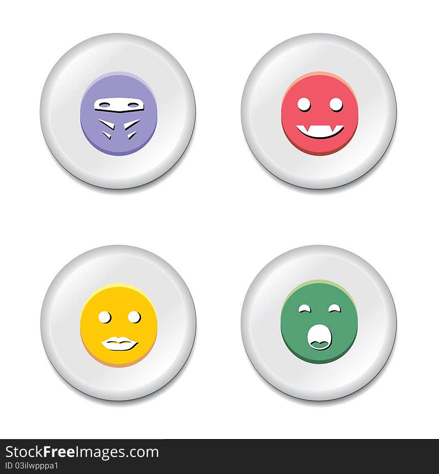 Smiley Badge Set