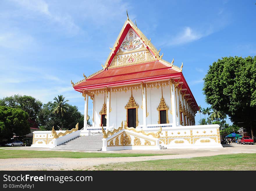 A big new thai sanctuary of temple