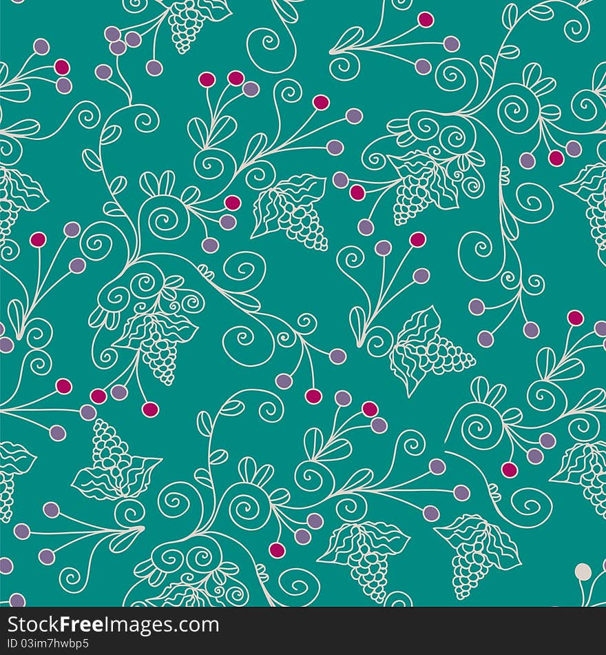 Floral ethnic seamless pattern