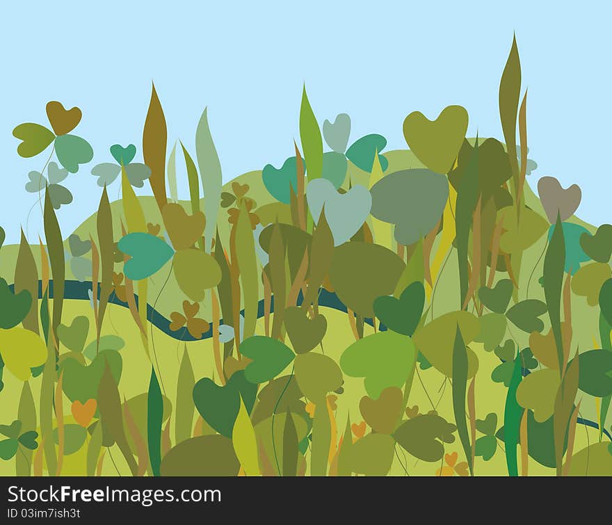 Grass Seamless Pattern