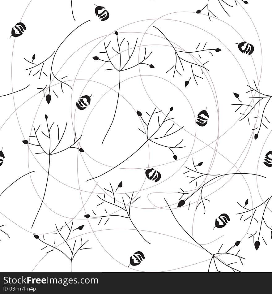 Seamless pattern of branch