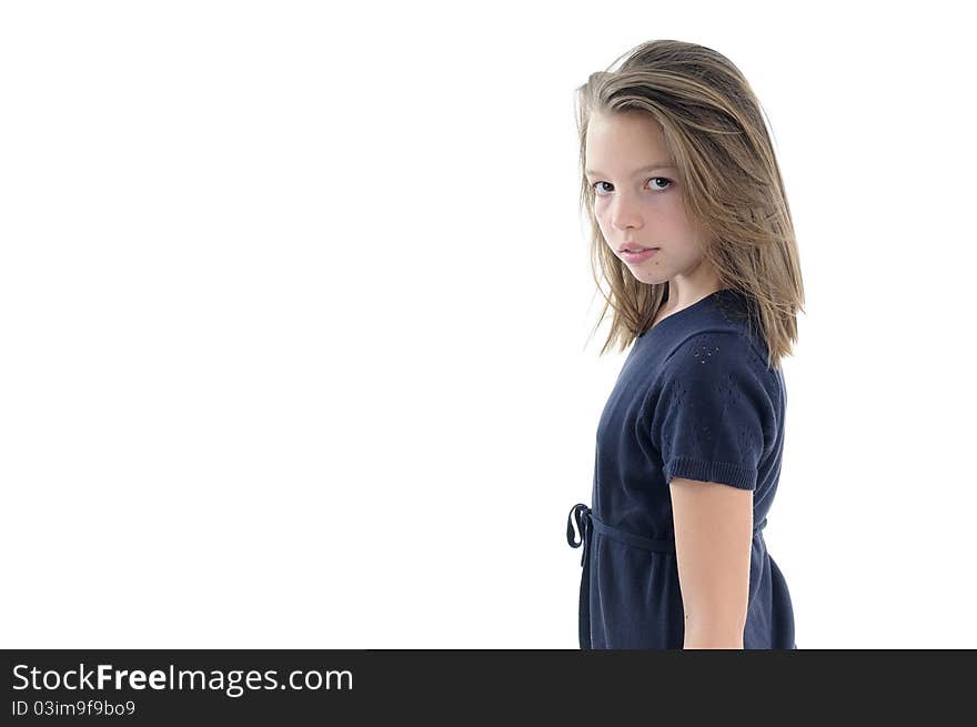 Teenager posing in studio