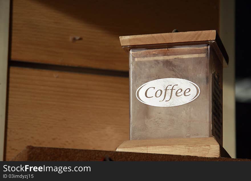 Old box for coffee