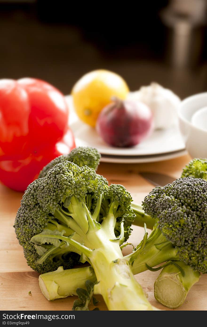 Vegetables in the kitchen