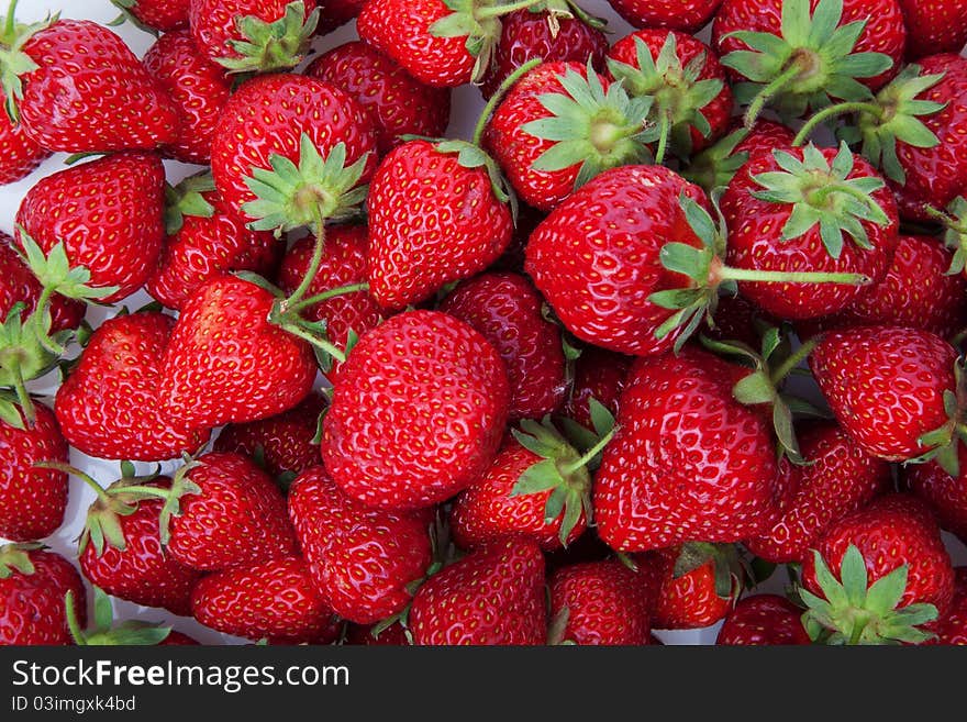 Fresh strawberry isolated on white.