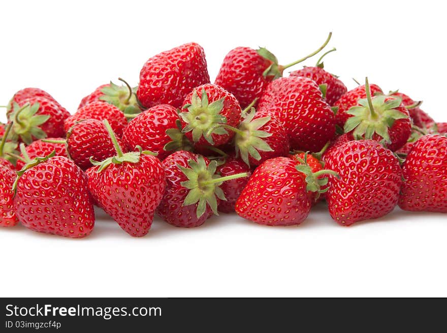 Fresh strawberry isolated on white.