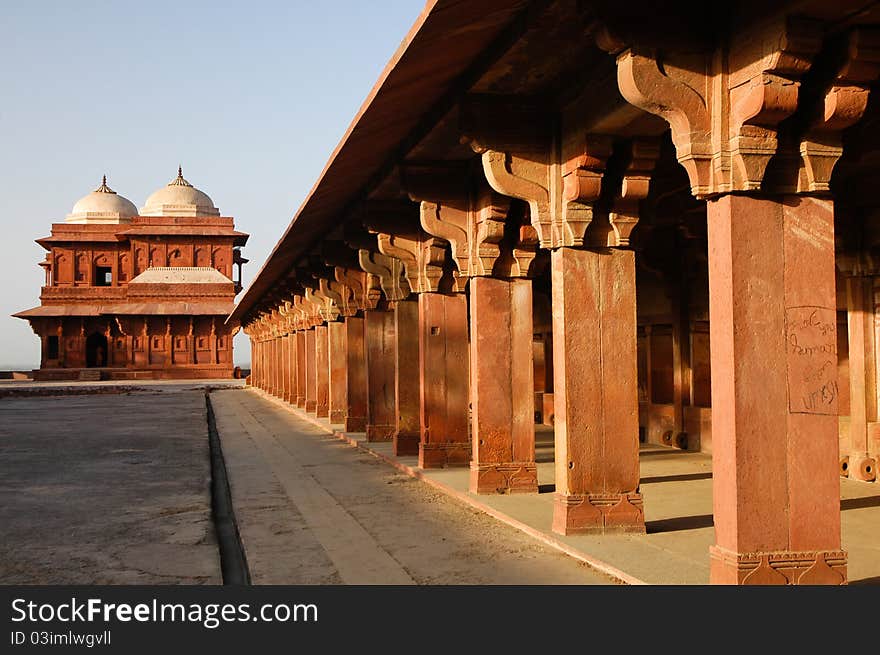 A view of Raja Birbal's House, the house of Akbar's favourite minister in Fatehpur Sikri, Agra, India. A view of Raja Birbal's House, the house of Akbar's favourite minister in Fatehpur Sikri, Agra, India.