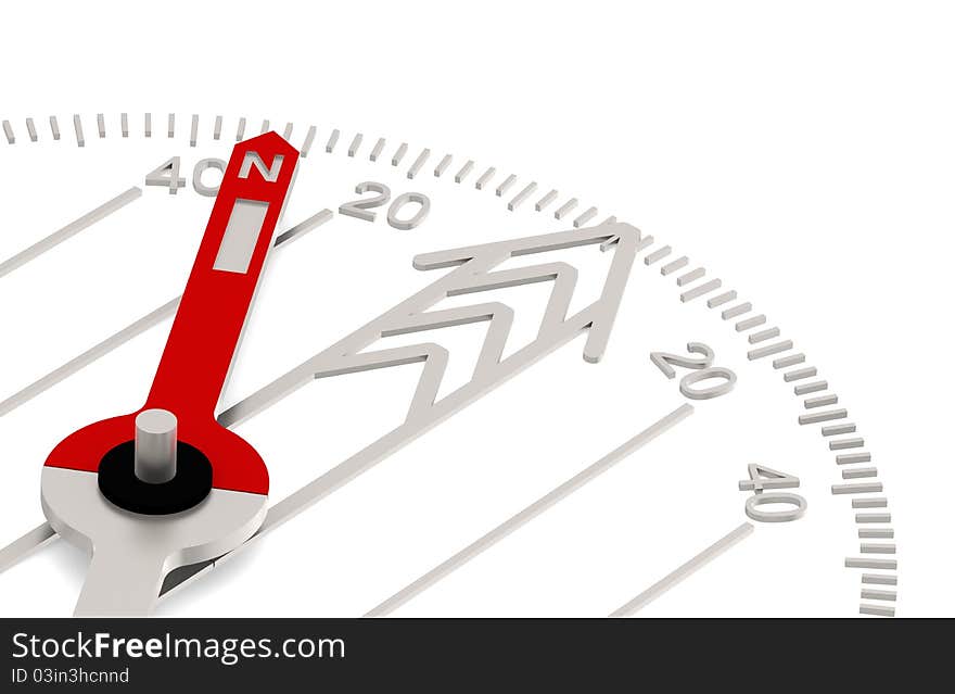 Perspective view of a Compass. Perspective view of a Compass