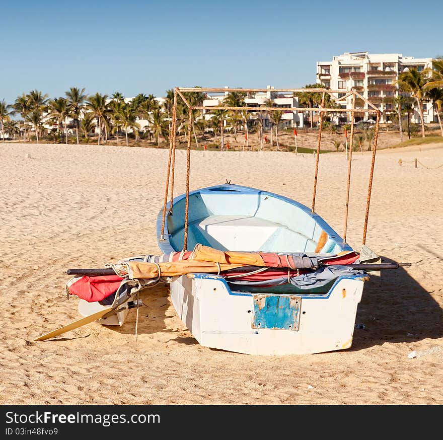 Old, Abandoned Boat on Beach