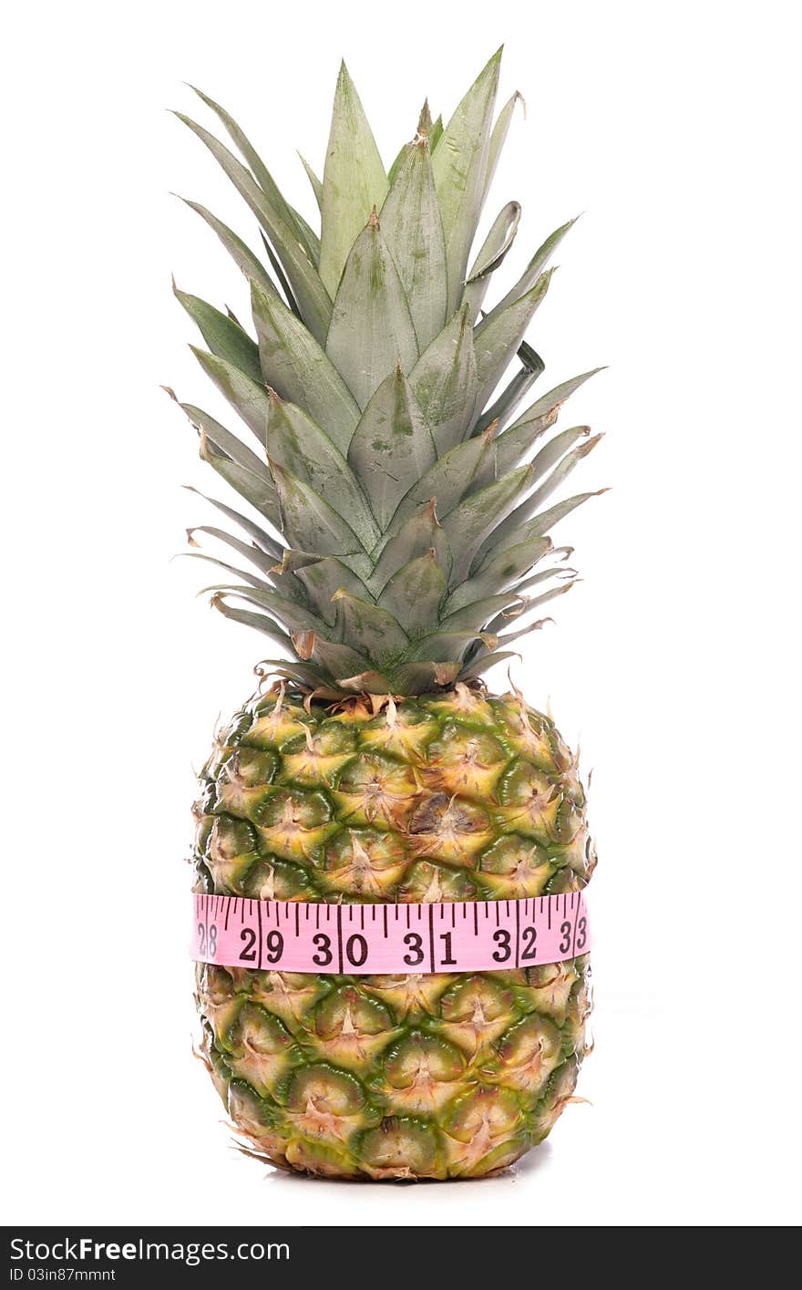 Pineapple with tape measure