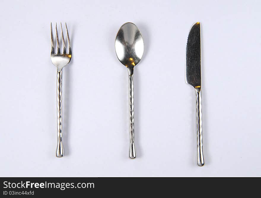 Spoon on white background