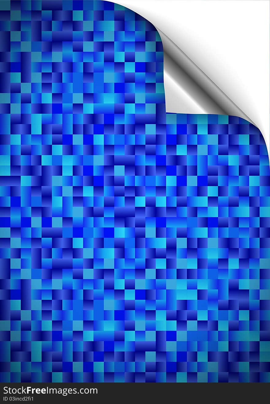 Abstractions of dark blue pixels on sheet. Abstractions of dark blue pixels on sheet