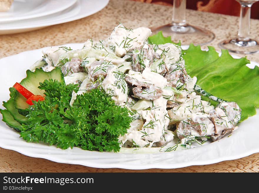 Meat salad  7