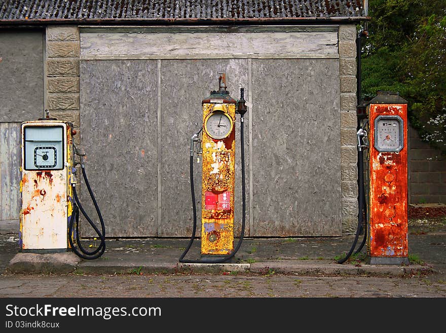 Old fashion English Village filling station/garage