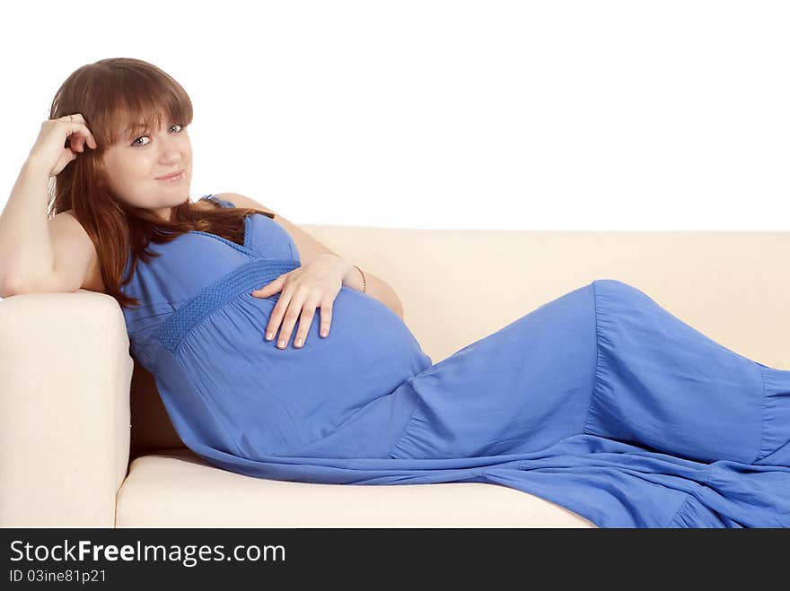 Pregnant Girl In Dress