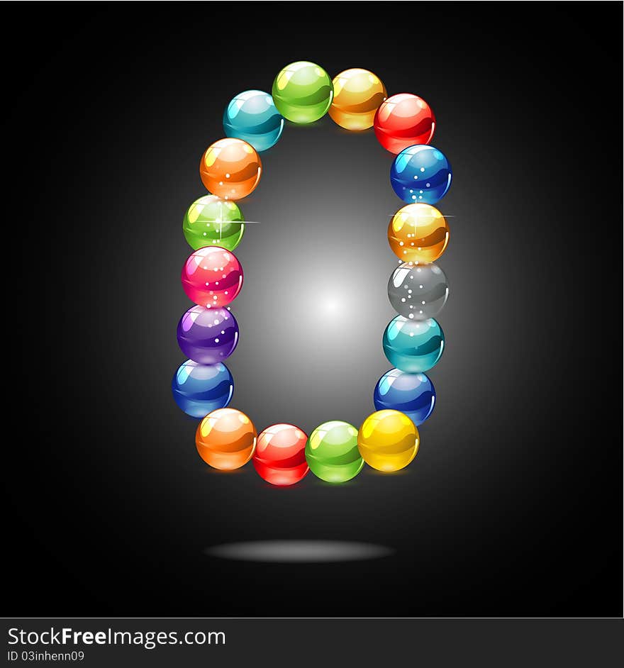 Abstract Shiny Colored Circles Sign