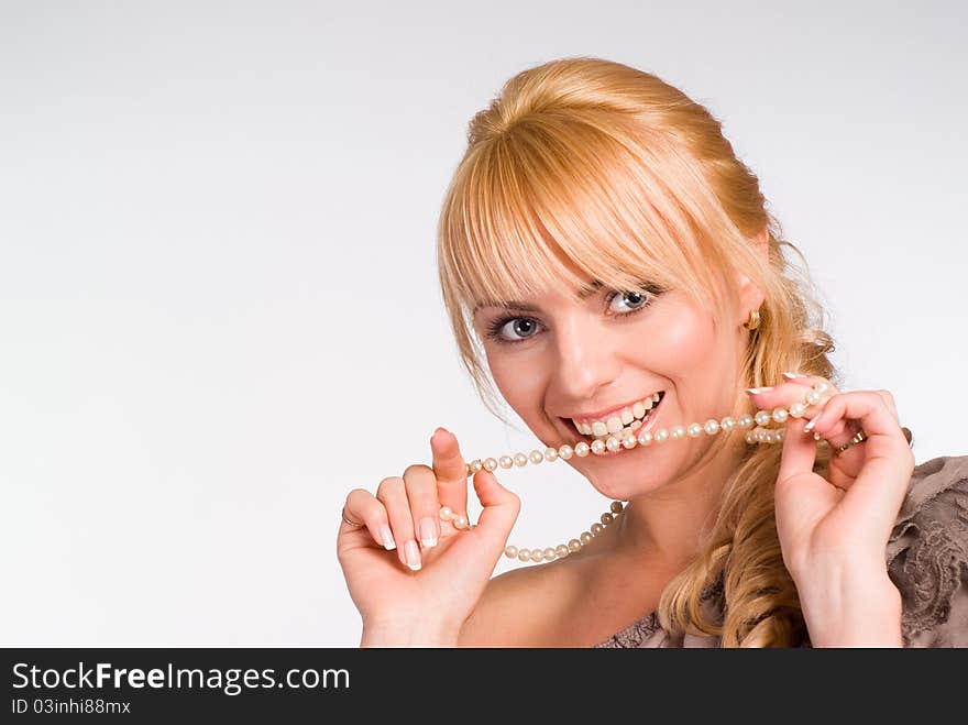 Girl with beads