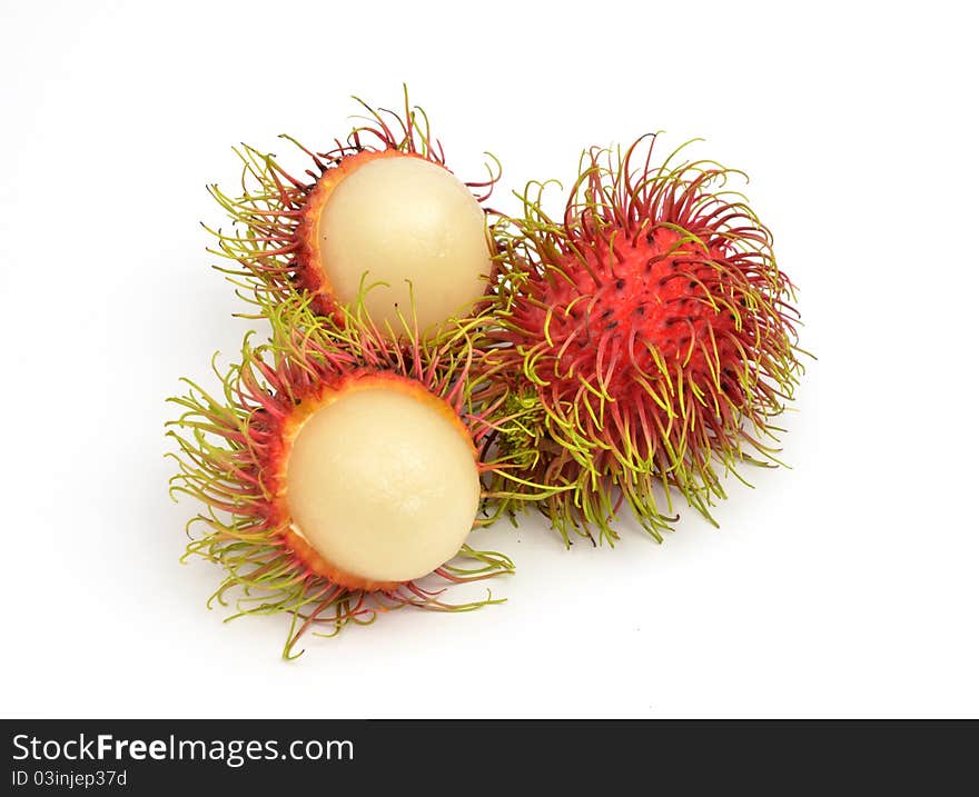 Rambutan fruits isolated