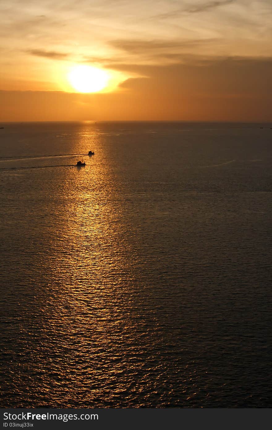 Sunset In Phuket Of Thailand