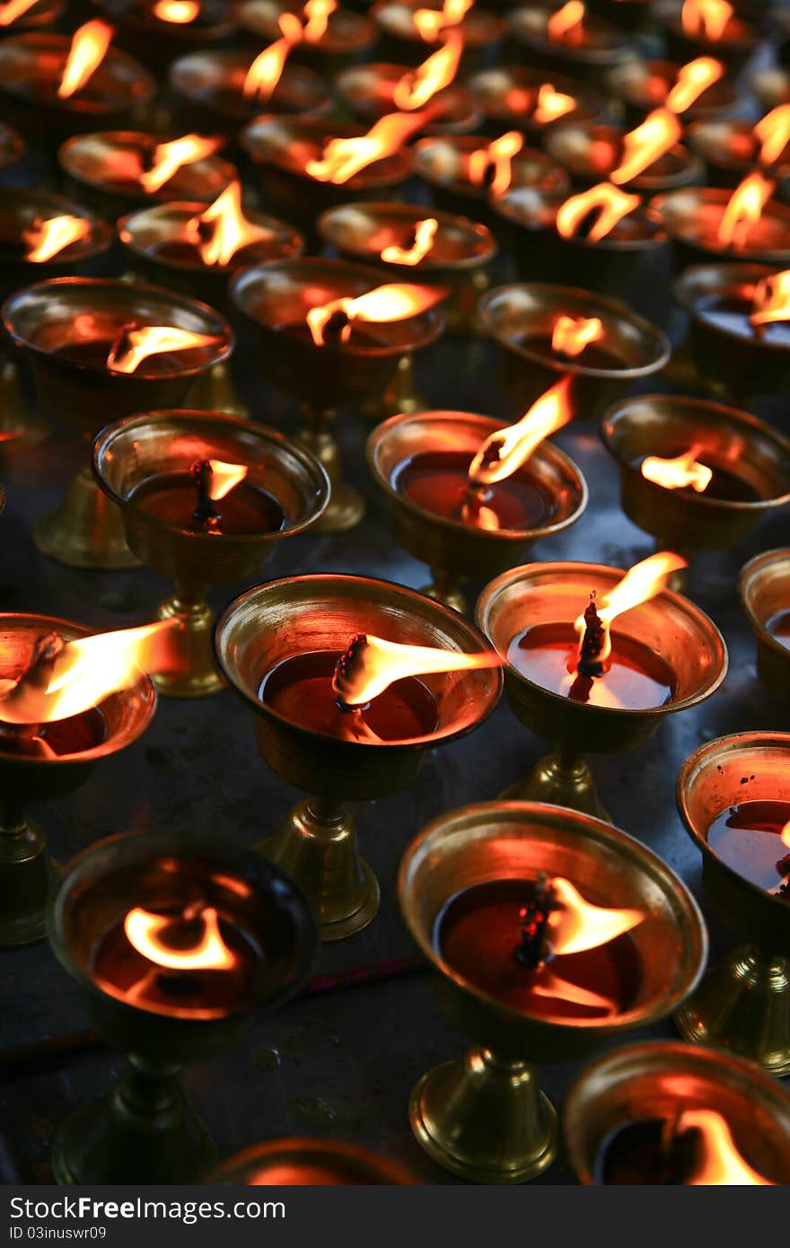 Candles in a Chinese Temple