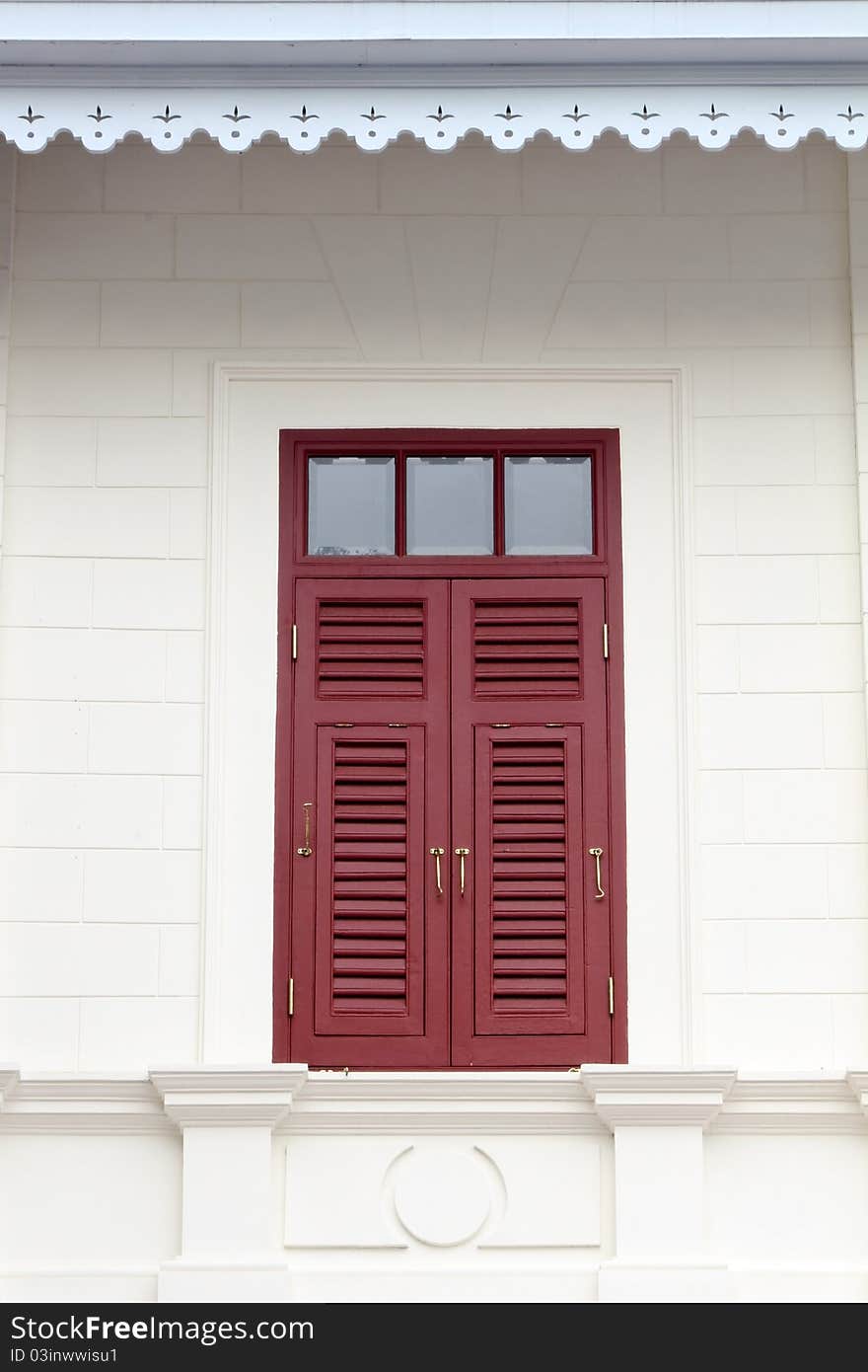 Thai modern style architecture of window. Thai modern style architecture of window