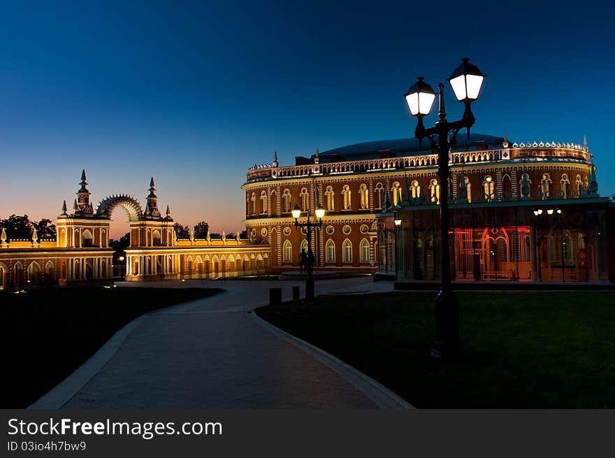 Royal palace called Tsaricino is placed in Moscow. Royal palace called Tsaricino is placed in Moscow