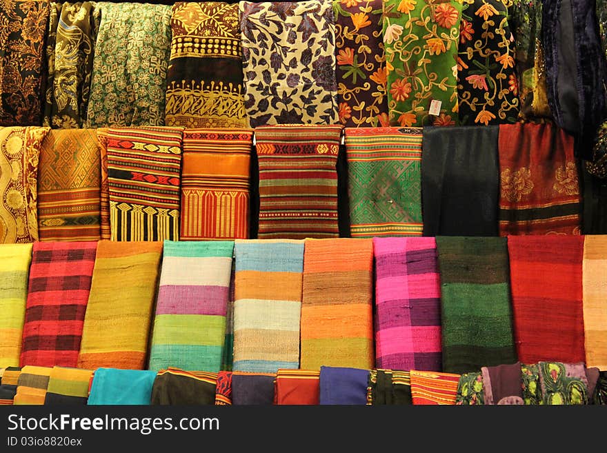 Fabric in a market