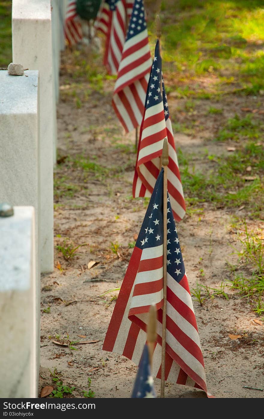 Military graveyard in Savannah, Georgia. Military graveyard in Savannah, Georgia