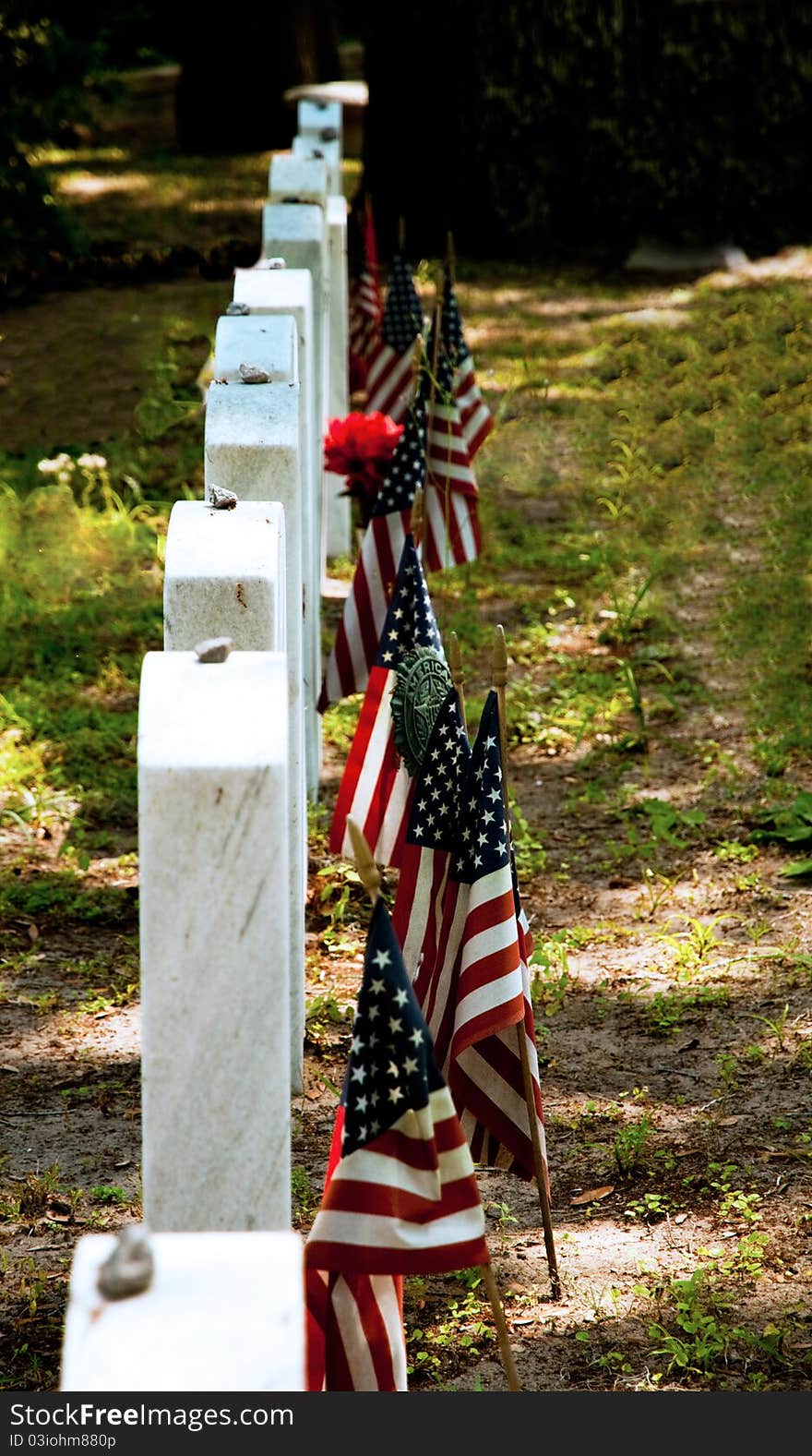 Military memorial headstones