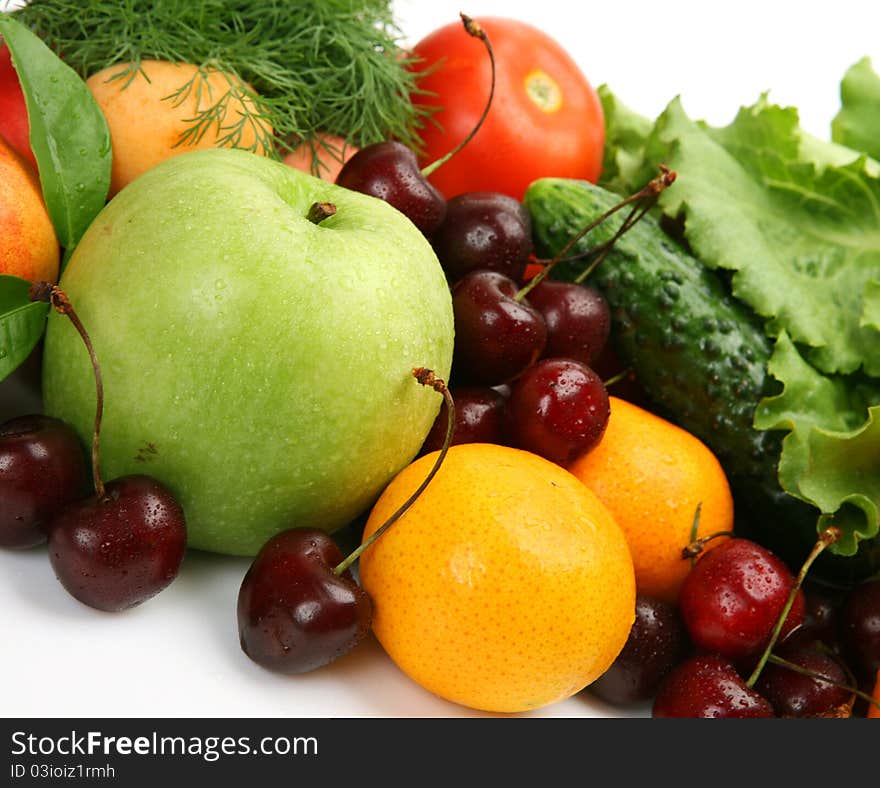 Ripe vegetables and fruit