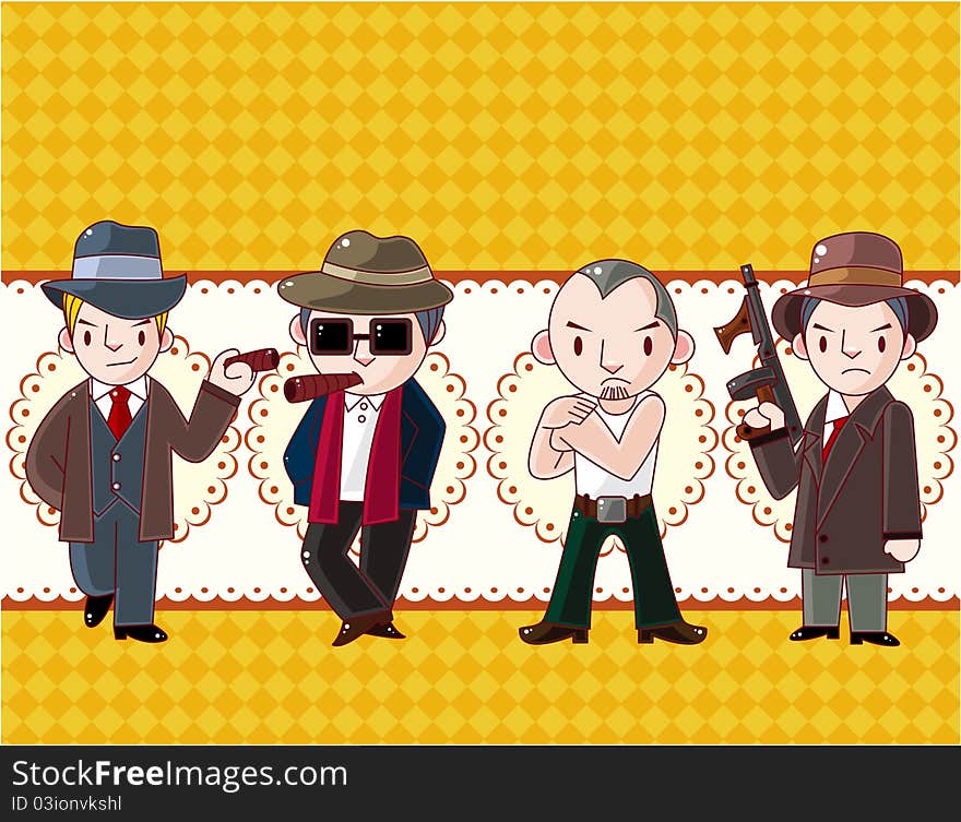 Cartoon Mafia Card