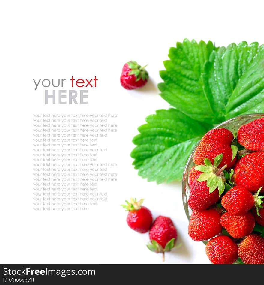 Strawberries Isolated On White Background