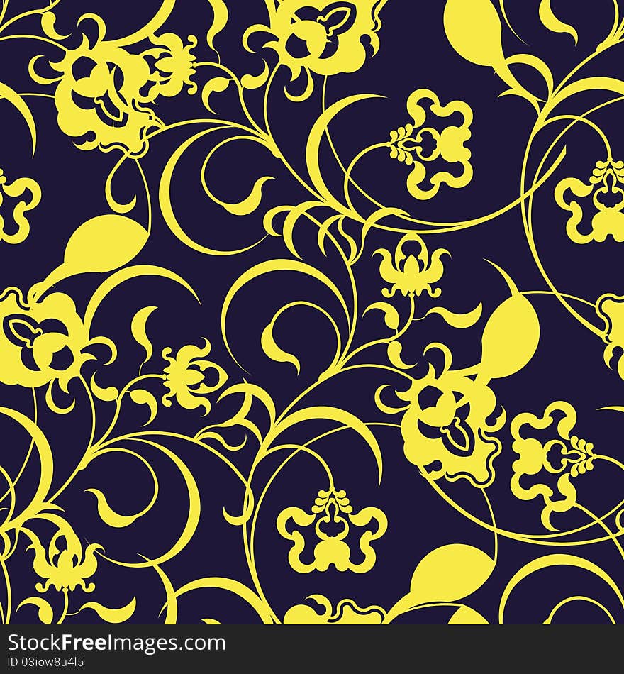 Elegant floral wallpaper - seamless pattern