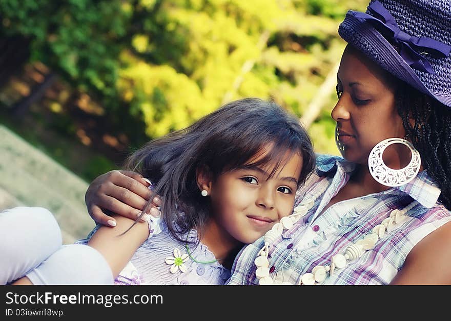 Mother and child in a summer day. Mother and child in a summer day